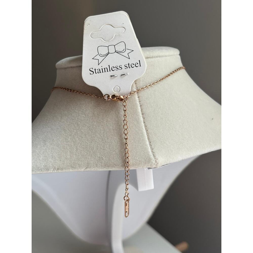 Rose Gold Lucky  Necklace Stainless Steel Cute Pendant Dainty Gift - Picture 7 of 7